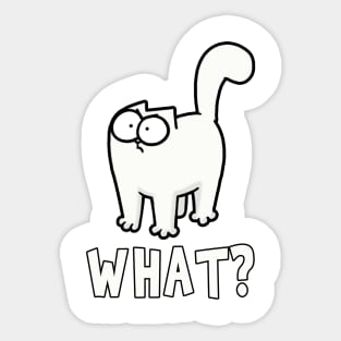 Cute SIMONS Cat What Funny Sticker